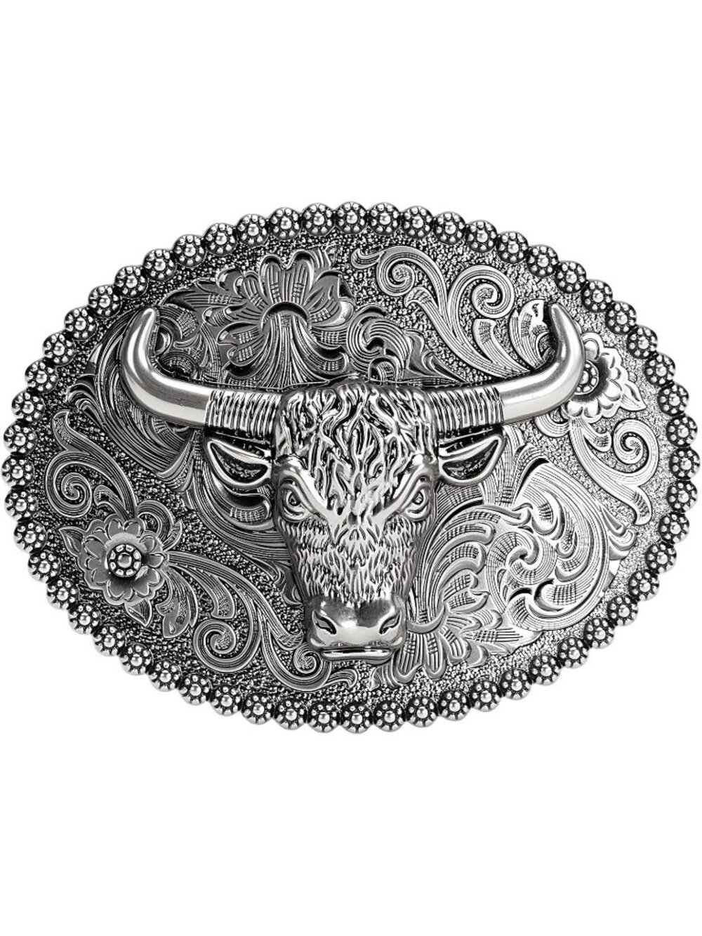 Men Bison Silver Western Belt Buckle Bull Skull Cowboy Gift for Men Women